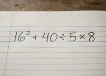 A conta 16² + 40 ÷ 5 × 8 que parece simples, mas vira um teste de sobrevivência para o raciocínio