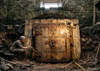 Após décadas escondido, um bunker antiatômico reaparece sob um castelo medieval e intriga arqueólogos