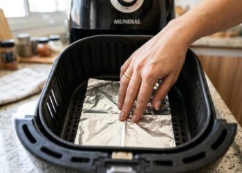 Muita gente evita usar papel alumínio na air fryer por medo de estragar o aparelho: será que isso faz sentido?