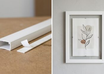 Faça uma canaleta elétrica que custa poucos reais virar uma moldura bonita que muda completamente o visual dos seus quadros