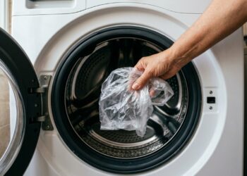 Esse objeto que normalmente vai para o lixo está sendo colocado dentro da máquina de lavar por um motivo curioso