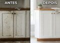 Como deixar armários brancos com aparência de novos sem gastar uma fortuna com essa mistura caseira potente