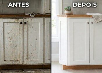 Como deixar armários brancos com aparência de novos sem gastar uma fortuna com essa mistura caseira potente