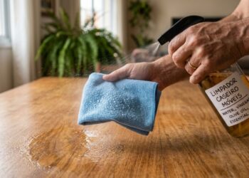 O spray caseiro que está deixando móveis limpos e perfumados sem danificar a madeira