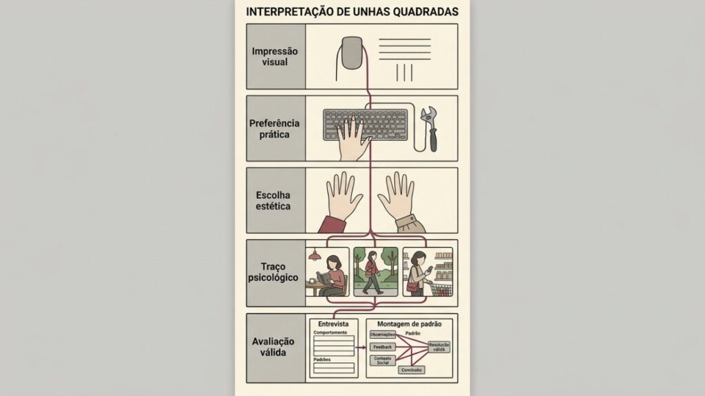 Significado estético das unhas quadradas