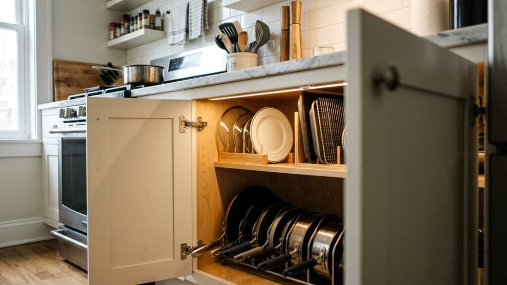 Suporte para panelas organiza e valoriza a cozinha