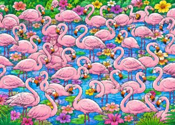 Ilusão de ótica: só 1 em cada 100 pessoas consegue encontrar a mulher escondida entre os flamingos em 6 segundos